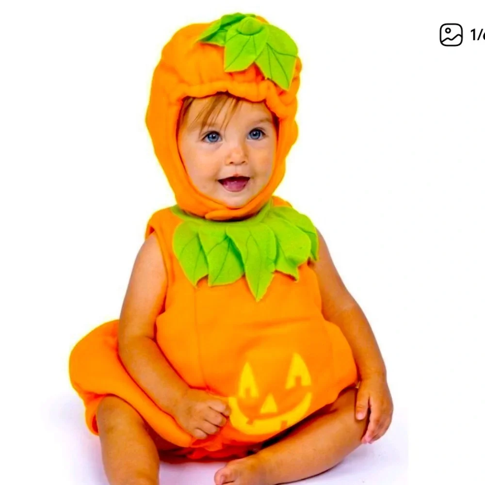 Pumpkin Jack O‎ Lantern Halloween Costume Baby Size 0-6 Months Dress Up America